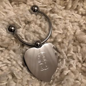 Mirrored & Engraved Silver Keychain